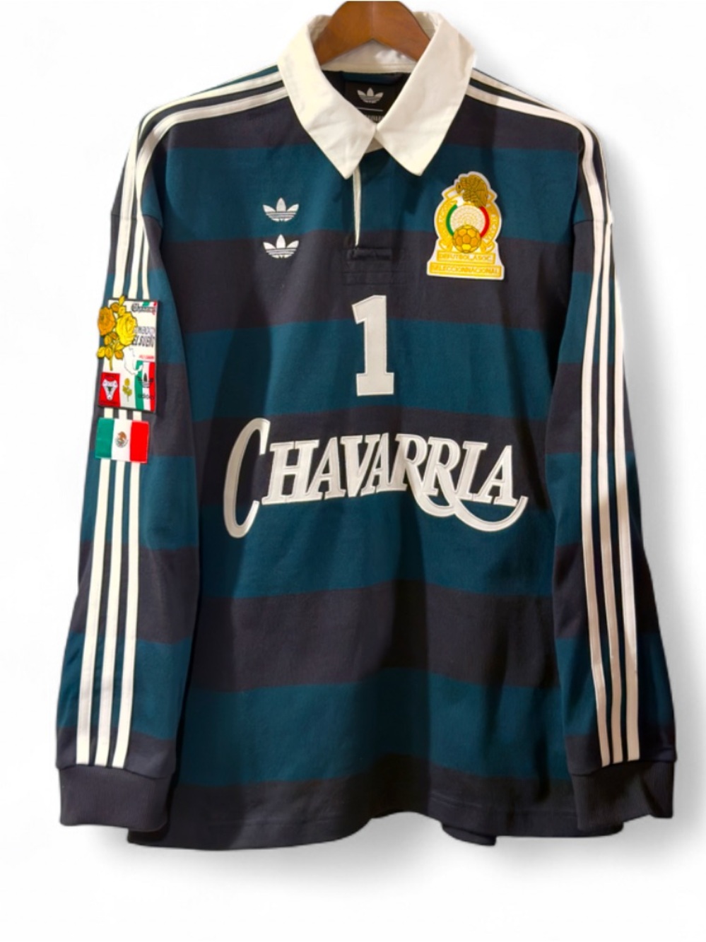 Willy Chavarria x adidas Mexico Long Sleeve Rugby Shirt Size Men’s Small (NWT)